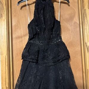 Lulu's Black Halter Mini Sundress